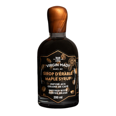 Sirop d'érable biologique infusé aux grains de café