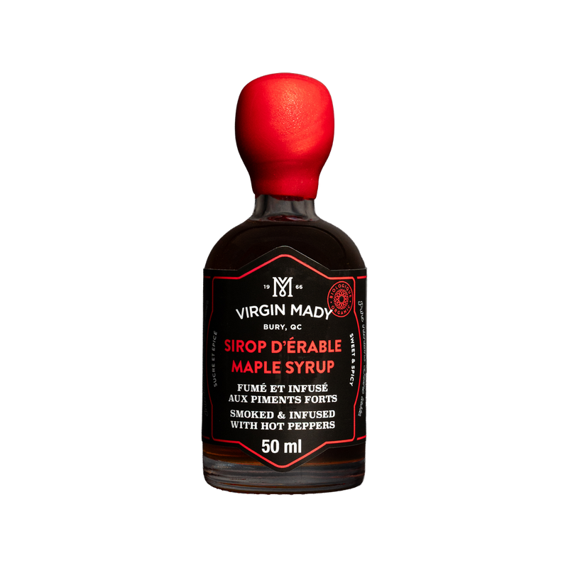 Sirop d'érable fumé et infusé aux piments forts